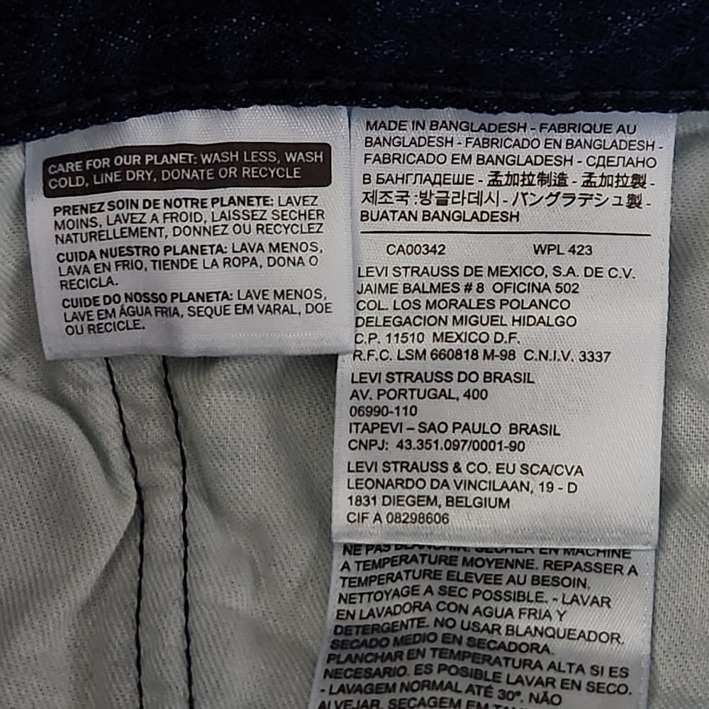 Levis 514 Straight Fit Jeans Mens 36x36 Blue Distressed Ripped Denim NEW - Picture 4 of 11